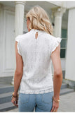 Avery White Lace Top-Dressereal-lace,ruffles,white