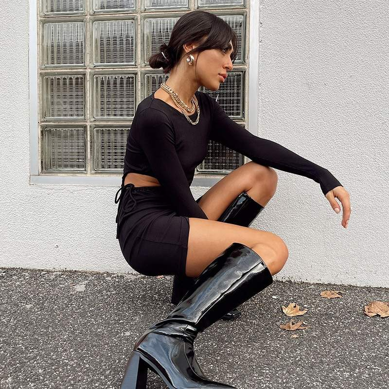 renata black cut out dress Renata Black Cut Out Dress
