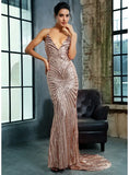 Gatsby Gold Sequin Formal Dress