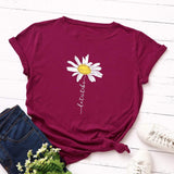 Daisy Tee-JFUNCY-black,blue,burgundy,casual,floral,green,pink,print,tee,yellow