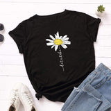 Daisy Tee-JFUNCY-black,blue,burgundy,casual,floral,green,pink,print,tee,yellow