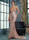 Gatsby Gold Sequin Formal Dress