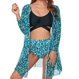 Santorini Bikini and Coverup, blue