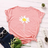 Daisy Tee-JFUNCY-black,blue,burgundy,casual,floral,green,pink,print,tee,yellow