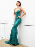 Gatsby Green Sequin Formal Dress