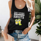 Both My Shots Tank Top-TT Women-black,casual,gray,tank top,tee,white