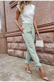 Katelyn Light Green Capri Pants