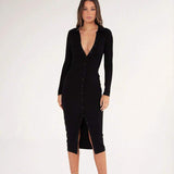 Mariah Black Midi Dress