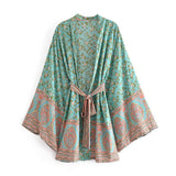 Gillie Mint Boho Kimono