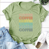 Rainbow Coffee Tee-TT Women-black,blue,casual,gray,green,navy,pink,purple,red,tee,white