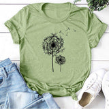 Dandelions Tee-TT Women-black,blue,casual,green,navy,pink,purple,red,tee,white,yellow