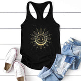 Gold Moon And Sun Tank Top-TT Women-black,blue,burgundy,casual,green,tank top,white