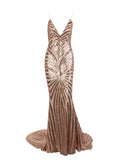 Gatsby Gold Sequin Formal Dress