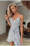 Malena Mini Dress-Dressereal-mini,ruffles,spaghetti-straps,summer,tie-waist