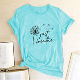 Just Breathe Tee-TT Women-black,blue,casual,gray,green,navy,pink,purple,red,tee,yellow