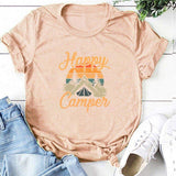 Happy Camper Tee-TT Women-black,casual,green,navy,pink,purple,tee,white