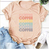 Rainbow Coffee Tee-TT Women-black,blue,casual,gray,green,navy,pink,purple,red,tee,white