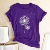 Dandelions Tee-TT Women-black,blue,casual,green,navy,pink,purple,red,tee,white,yellow