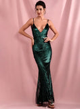 Amphitrite Sequin Green Formal Dress