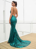 Gatsby Green Sequin Formal Dress