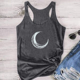 Crescent Moon Tank Top-TT Women-black,casual,gray,tank top,tee