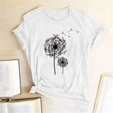 Dandelions Tee-TT Women-black,blue,casual,green,navy,pink,purple,red,tee,white,yellow