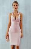 Belle Bodycon Bandage Cocktail Party Dress Pink