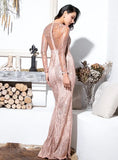 Daphne Sequin Maxi Formal Dress, pink