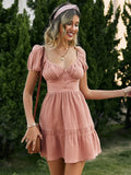 Edina Light Coral Cotton Summer Dress