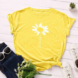 Daisy Tee-JFUNCY-black,blue,burgundy,casual,floral,green,pink,print,tee,yellow