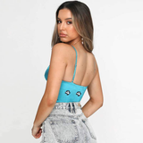 Giselle Bustier Party Top-Dressereal-blue,bustier,cropped,party,pink,satin,spaghetti-straps