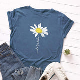 Daisy Tee-JFUNCY-black,blue,burgundy,casual,floral,green,pink,print,tee,yellow