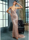 Gatsby Gold Sequin Formal Dress