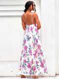 Dahlia Pink Floral Print Maxi Summer Dress