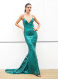 Gatsby Green Sequin Formal Dress