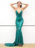 Gatsby Green Sequin Formal Dress