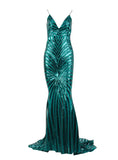 Gatsby Green Sequin Formal Dress