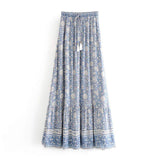 Antibes Boho Skirt-Ainoway-blue,boho,casual,skirt,summer