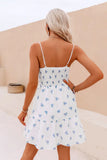 Kayliee White Cotton Floral Summer Dress