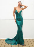 Gatsby Green Sequin Formal Dress