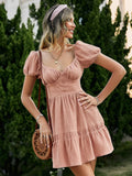 Edina Light Coral Cotton Summer Dress