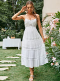 Ayleen White Summer Midi Dress