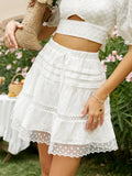 Assisi White A-Line Skirt