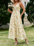 Catalina Orange Floral Summer Maxi Dress