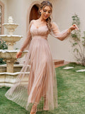 Eloise Sheer Pink Empire Maxi Dress