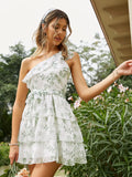 Mae Ruffle One-Shoulder Summer Dress