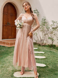 Eloise Sheer Pink Empire Maxi Dress