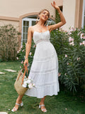 Ayleen White Summer Midi Dress