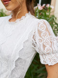 Ava White Lace Blouse