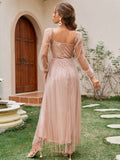 Eloise Sheer Pink Empire Maxi Dress